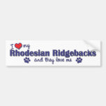 I Love My Rhodesian Ridgebacks (Multiple Dogs) Bumper Sticker
