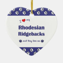 I Love My Rhodesian Ridgebacks (Multiple Dogs) Christmas Ornament