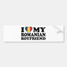 I Love My Romanian Boyfriend Bumper Sticker