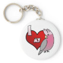 I Love my Rose Breasted Cockatoo Keychain