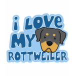 I Love My Rottweiler Girl's Ringer T-Shirt