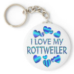 I Love My Rottweiler keychains