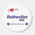 I Love My Rottweiler Mix (Female Dog) Magnet