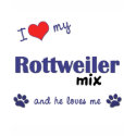 I Love My Rottweiler Mix (Male Dog) t-shirts