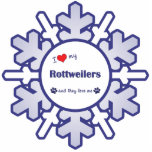 I Love My Rottweilers (Multiple Dogs) photo sculptures