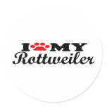 I Love My Rottweiller stickers