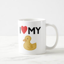 I Love My Rubber Ducky Coffee Mugs