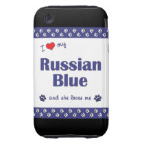 I Love My Russian Blue (Female Cat) Tough Iphone 3 Covers