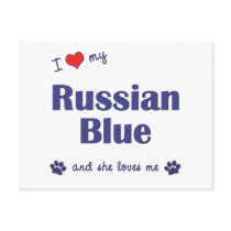 I Love My Russian Blue (Female Cat) Post Card