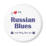 I Love My Russian Blues (Multiple Cats) magnets
