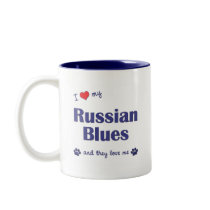 I Love My Russian Blues (Multiple Cats) Coffee Mugs