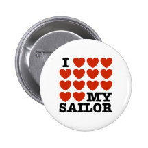 I Love My Sailor Button