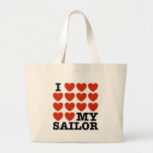 I Love My Sailor Tote Bag