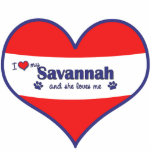 I Love My Savannah (Female Cat) Photo Cutouts