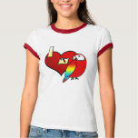 I Love my Scarlet Macaw Ladies Ringer T-Shirt