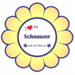 I Love My Schnauzer (Female Dog) Cut Out