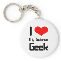 I love my science geek key chain