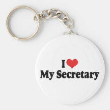 I Love My Secretary Keychain
