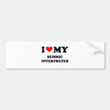 I Love My Seismic Interpreter Bumper Sticker