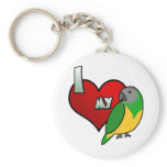 I Love my Senegal Parrot Keychain