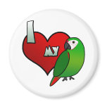 I Love my Severe Macaw Magnet