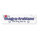 I Love My Shagya-Arabians (Multiple Horses) bumper stickers