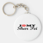 I Love My Shar Pei Key Chain