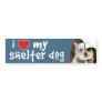 I Love My Shelter Dog Australian Cattle Dog Bumper Sticker