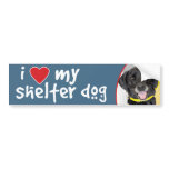 I Love My Shelter Dog Black Lab Mix bumper stickers