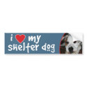I Love My Shelter Dog Mastiff-Bulldog Mix bumper stickers