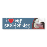 I Love My Shelter Dog-Pitbull Bumper Sticker/Decal bumper stickers