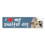 I Love My Shelter Dog-Pitbull Bumper Sticker/Decal