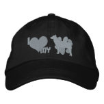 I Love my Shiba Inu Monochrome embroidered hats