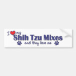 I Love My Shih Tzu Mixes (Multiple Dogs) Bumper Sticker