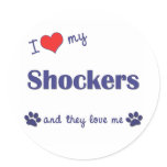 I Love My Shockers (Multiple Dogs) stickers