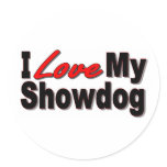 I Love My Show Dog Gifts and Apparel stickers