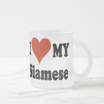 I Love My Siamese Frosted Coffee Mug mugs