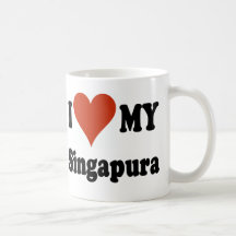 I Love My Singapura Cat Merchandise Coffee Mugs