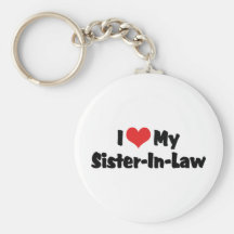 I Love My Sister In Law Keychain