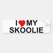 I Love My Skoolie Bumper Stickers