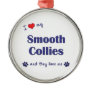 I Love My Smooth Collies (Multiple Dogs) Christmas Tree Ornament