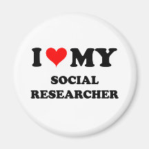 I Love My Social Researcher Refrigerator Magnet