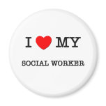 I Love My SOCIAL WORKER magnets