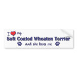 I Love My Soft Coated Wheaten Terrier (Female Dog) bumper stickers