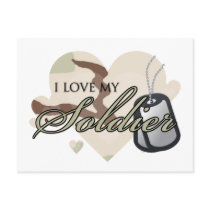 I love my Soldier Postcard
