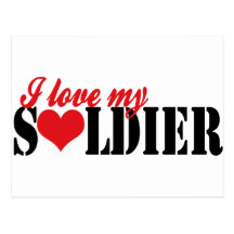 I love my Soldier Postcard