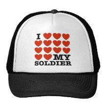 I Love My Soldier Trucker Hat