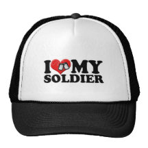 I Love My Soldier Trucker Hat