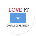 I Love My Somali Girlfriend Round Stickers