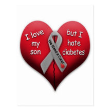 I love my son but Hate Diabetes Postcards